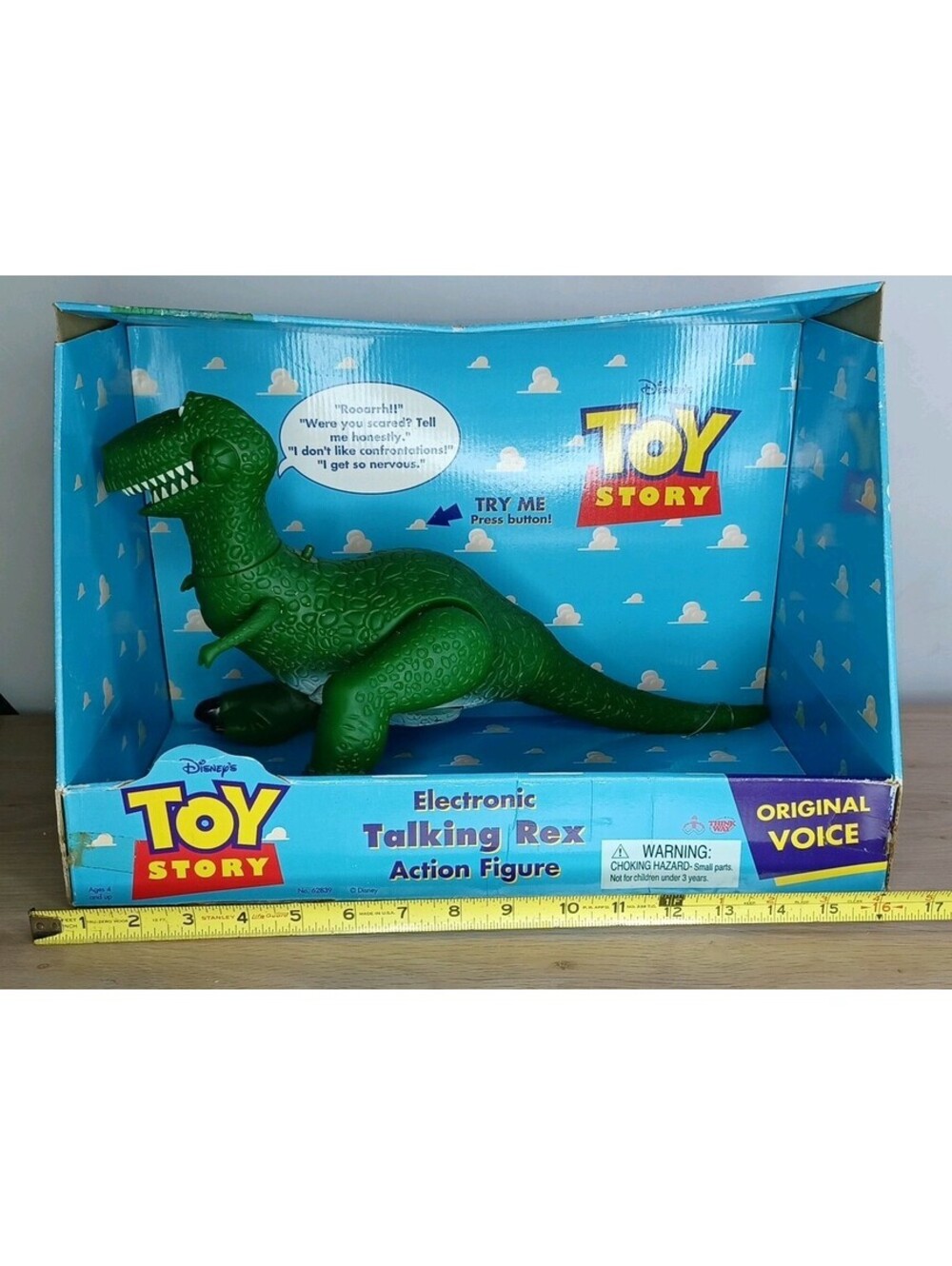 Original 1995 Thinkway Toys Electronic Rex Action Figure Toy Story - New in Box